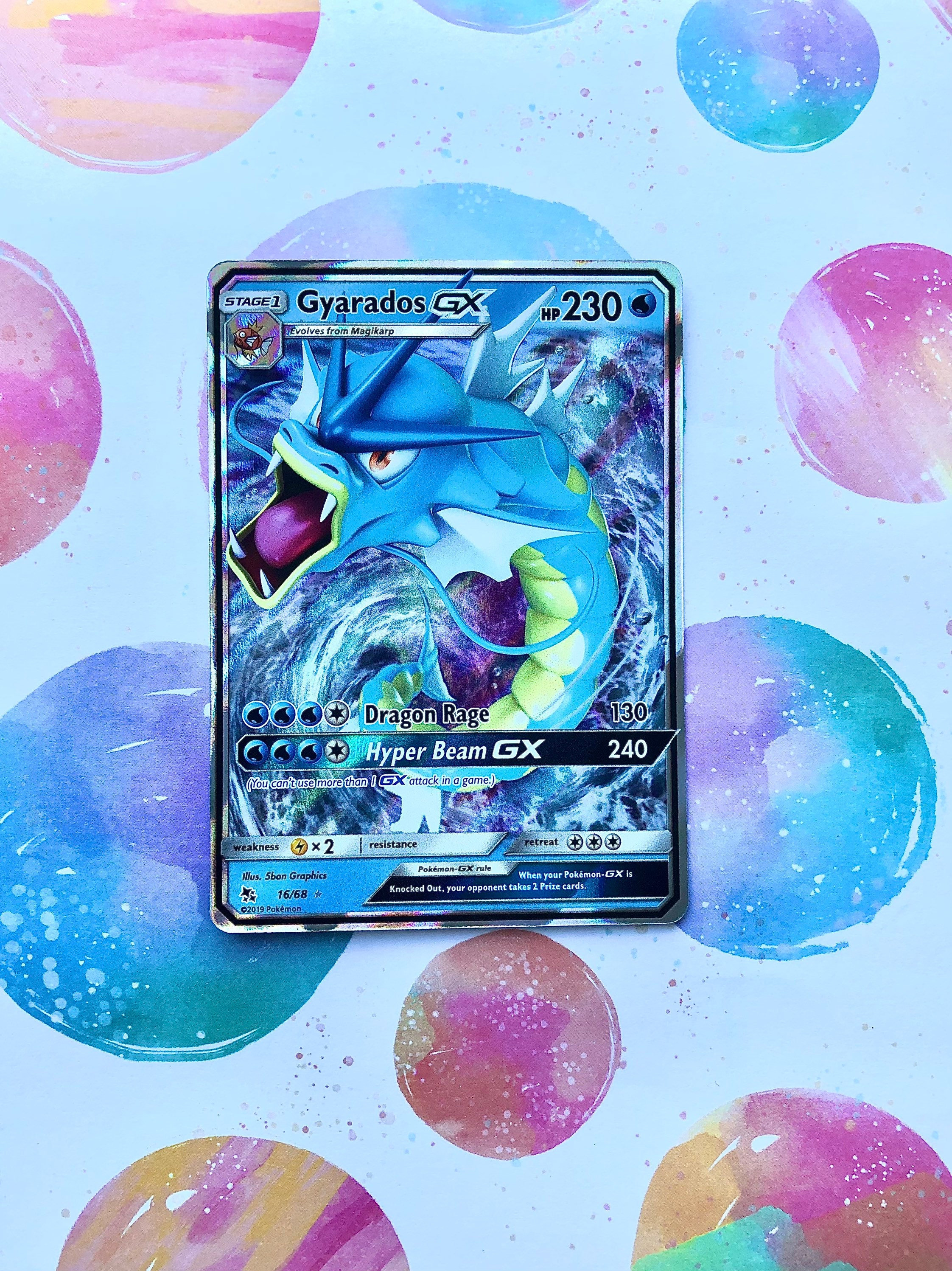 gyarados gx pokemon card price Gyarados GX (Full Art) Holo SM Crimson Invasion 101/111 (Custom