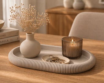 Ciotola decorativa minimalista – vassoio moderno | Accessorio per la casa in stile scandinavo | Portachiavi | Organizzatore per vassoi