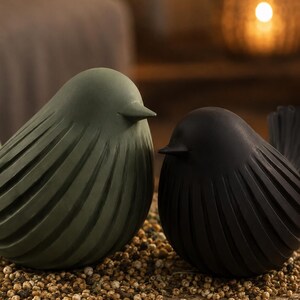 Minimalist Bird Duo | Modern Bird Figurines | Scandinavian Decor | Timeless Home Decor | Gift Idea image 4