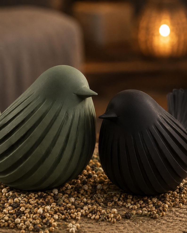 Minimalist Bird Duo | Modern Bird Figurines | Scandinavian Decor | Timeless Home Decor | Gift Idea image 4