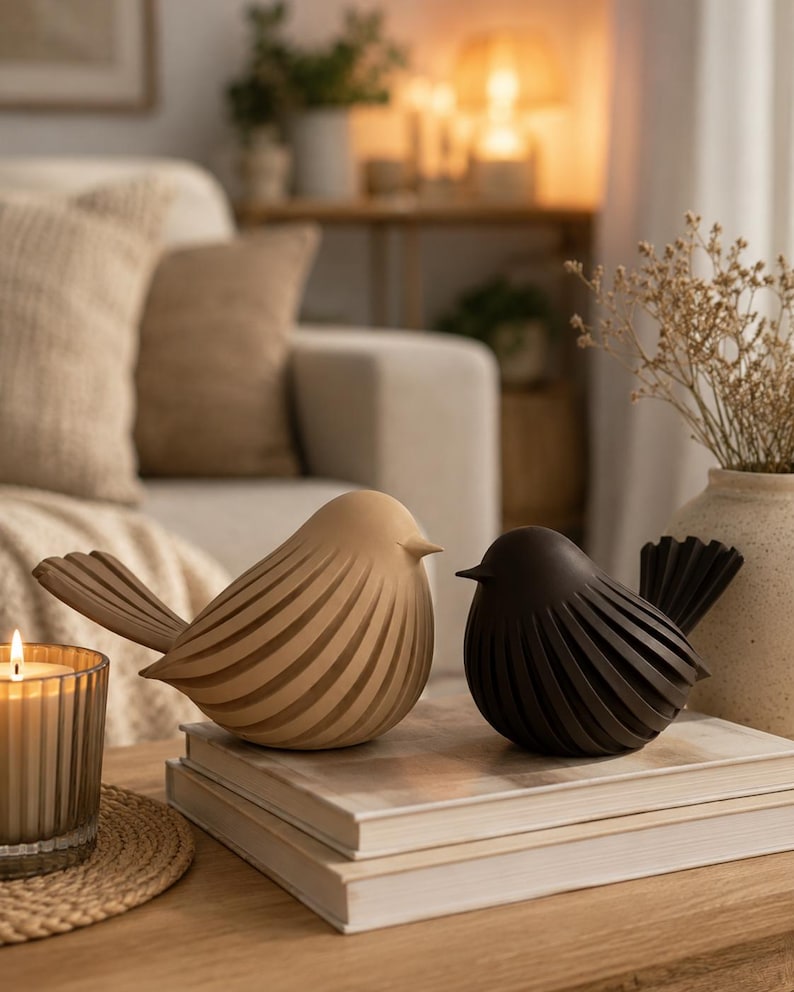 Minimalist Bird Duo | Modern Bird Figurines | Scandinavian Decor | Timeless Home Decor | Gift Idea image 11