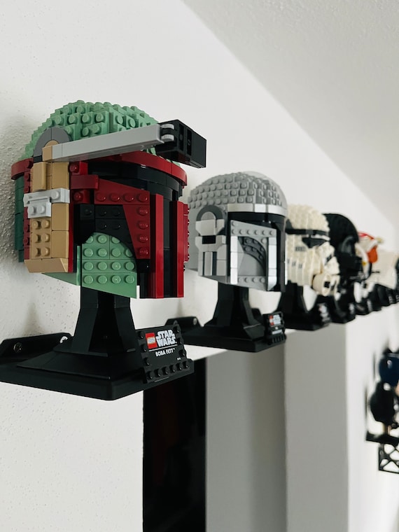 LEGO Star Wars Helm Wandhalter | unsichtbare Display Halterung | stabile Wandmontage für Darth Vader, Mandalorian & Stormtrooper