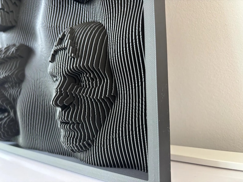 3D Wall Mural Star Wars / Marvel – Relief Layered Sculpture | Fan Art Wall Decor | Nerd Room Decor | Gift for Fans | 3D Printed Art image 8