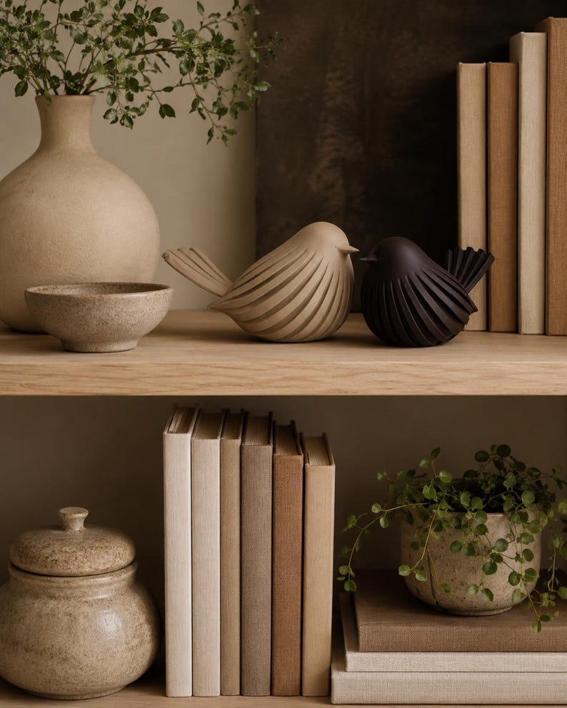 Minimalist Bird Duo | Modern Bird Figurines | Scandinavian Decor | Timeless Home Decor | Gift Idea image 5