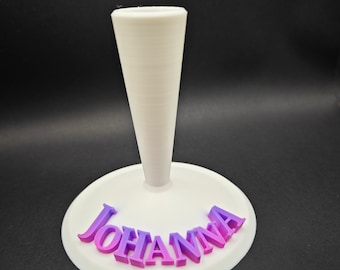 Schoolkegelstandaard, standaard voor schoolkegel, schoolinschrijving, snoephoorn, namen, individu, schoolinschrijving