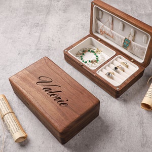 Portagioie personalizzato, collana, porta anelli, portagioie vintage, vassoio portagioie per gioielli, custodia da viaggio, regalo per la festa della mamma, regalo per lei