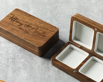 Personalized Jewelry Boxes Jewelry Storage, Jewelry Gift Box Ring Case, Portable Travel Case Jewelry Box Wedding Gift Handmade Ring Box