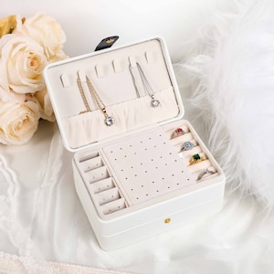 Portagioie personalizzato, portagioie portatile personalizzato, custodia per gioielli da viaggio, portagioie da damigella d'onore, regalo per la festa della mamma per lei