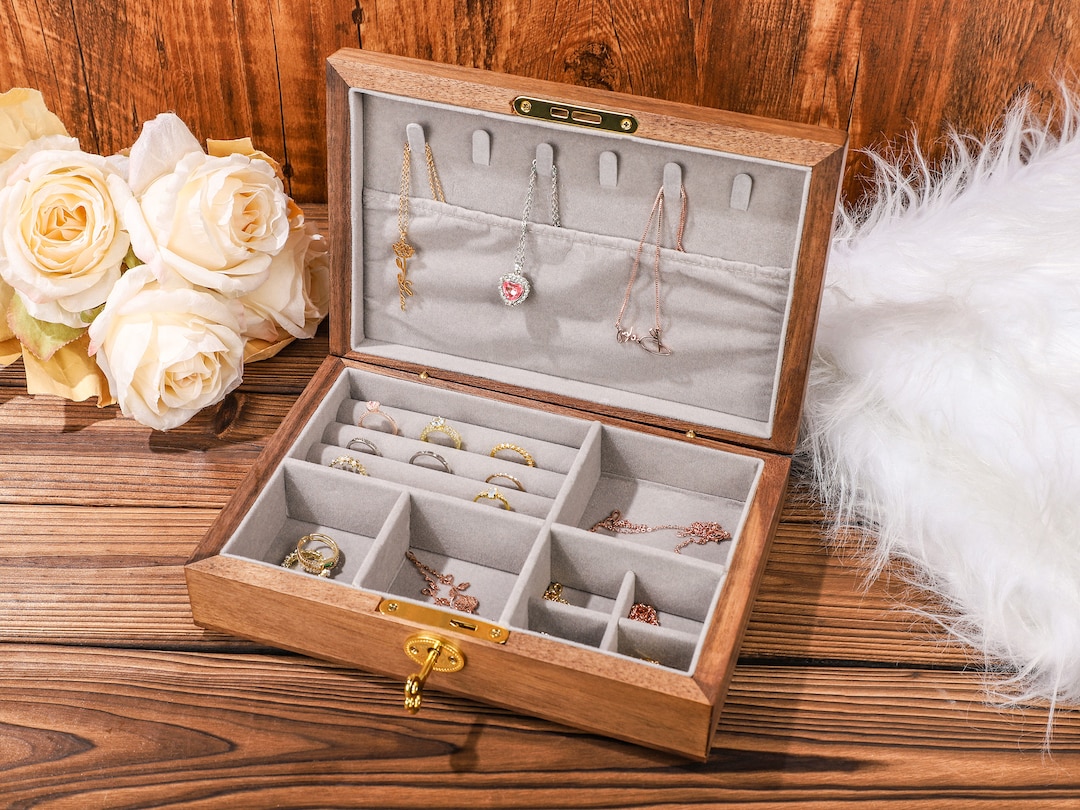 Retro Box, Large Jewelry Box, Gift for Women Her, Custom Jewelry Box