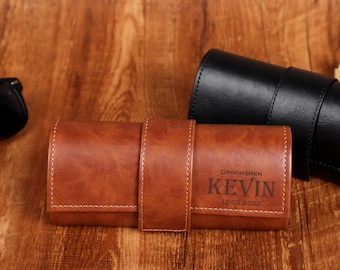 Estuche de gafas de cuero personalizado, estuche de gafas de sol, soporte de gafas personalizado con monograma, regalo de accesorios de cuero para él ella