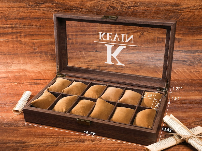 Personalized Watch Storage Case Wood Grain Custom Watch Etsy UK
