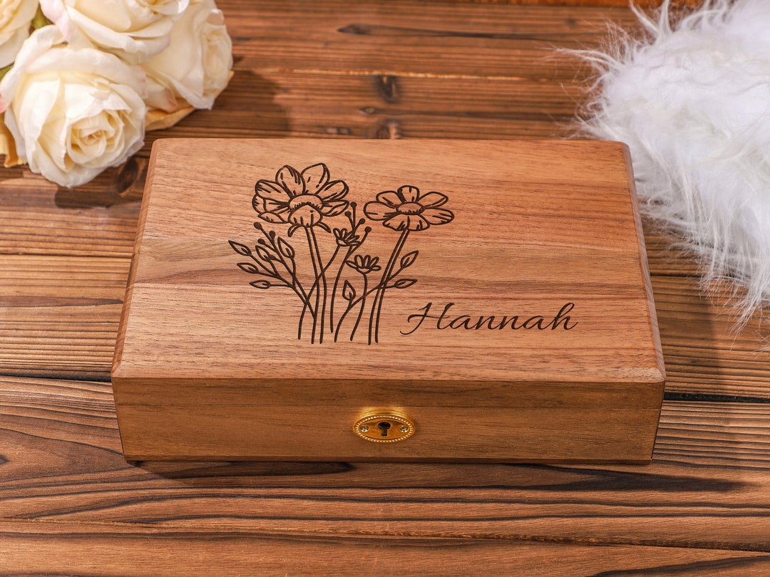 Retro Box, Large Jewelry Box, Gift for Women Her, Custom Jewelry Box