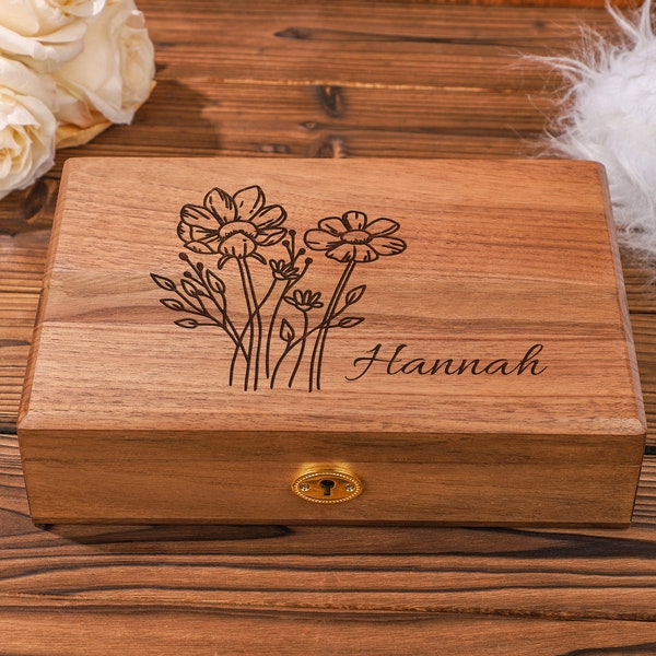 Retro Box, Large Jewelry Box, Gift For Women Her, Custom Jewelry Box, Suede Jewelry Box, Wedding Gift, Best Friend Idea, Gift for Mom