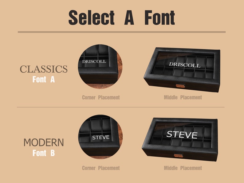 Watch. Shop Text Example Custom Watch Organizer, Custom Text Watch Organizer, Black Luxury Watch ...