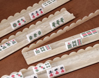 Supporto per Mahjong americano con spingitore magnetico a conchiglia, accessorio di lusso per Mahjong americano, accessori per Mahjong da tavolo per serate di gioco, Mahjong Club