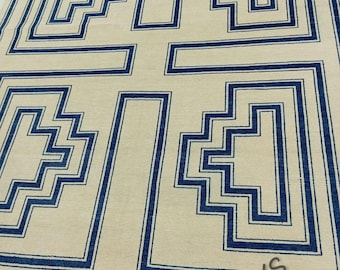 best combination beige and Blue Rug Modern Oushak Rug Premium Wool Hand Knotted Inspired,