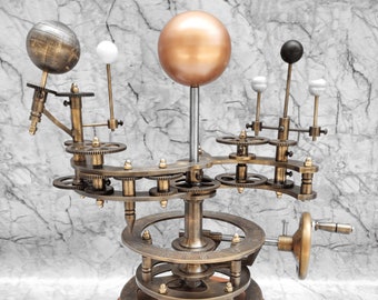 Timeless Elegance Exquisite Handcrafted Solar System Orrery  A Collector's Delight for Enthusiasts and Captivating Home & Office Decor