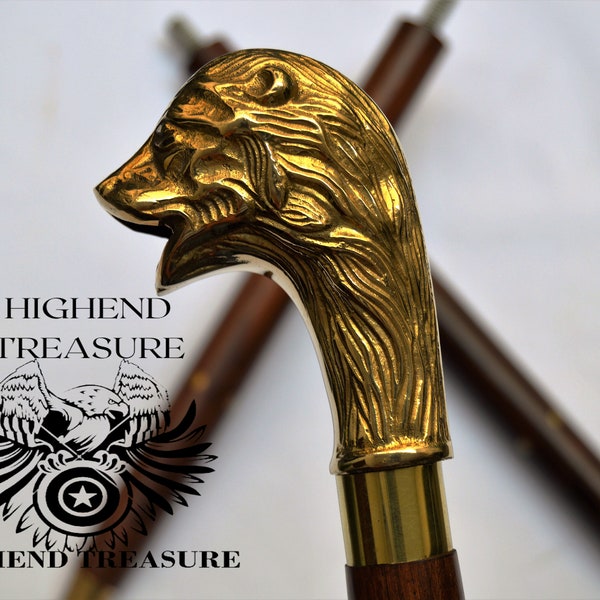 Lion Head Cane Etsy