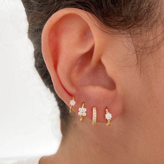 4 piercing cheap earring set