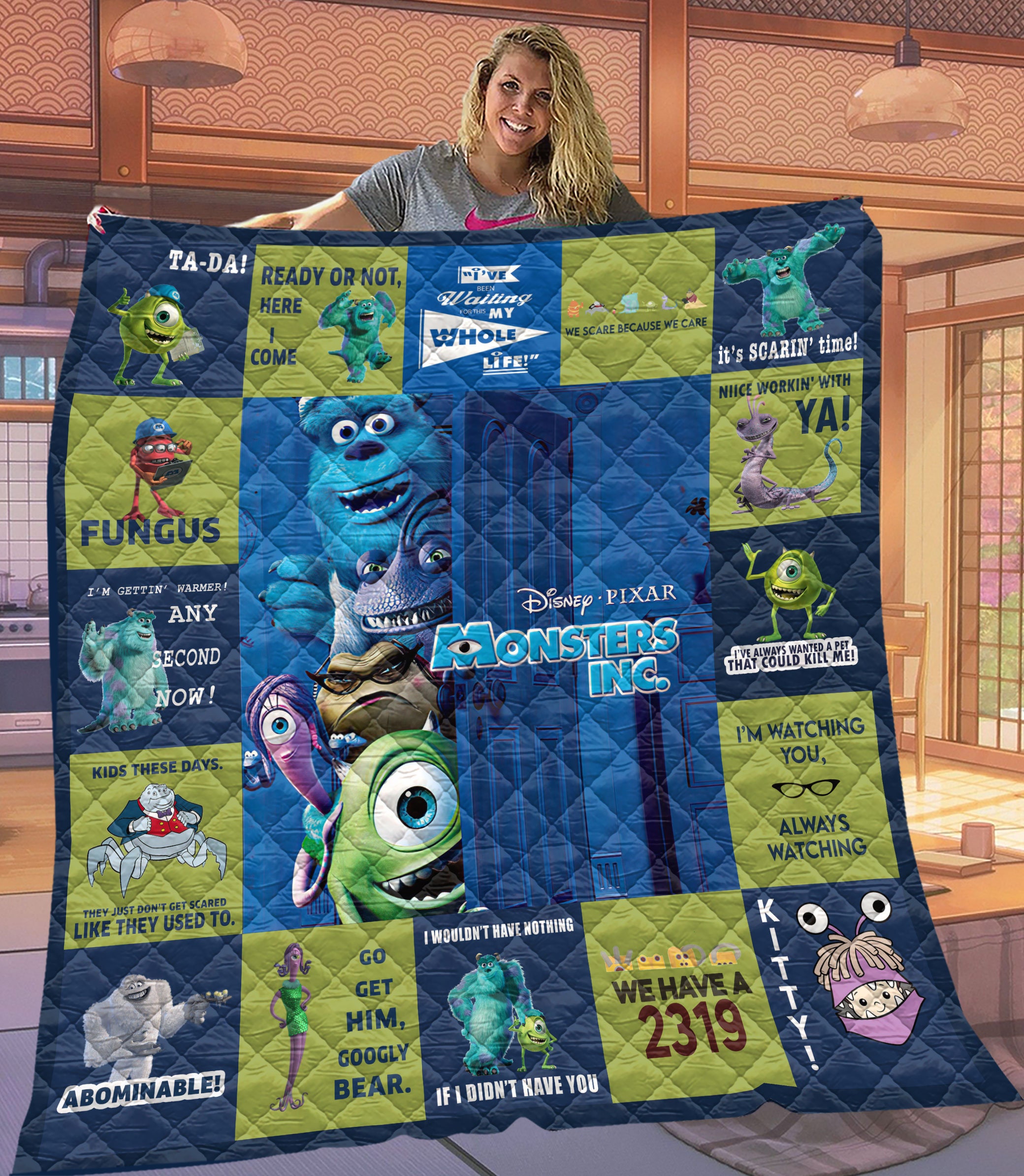 Monsters Inc Quilt Blanket - Etsy