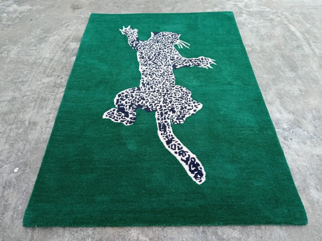 LEOPARD DESIGN RUG Animal Print Rug, Leopard Hand Tufted, Modern Design