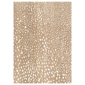 Alfombra artesanal tejida a mano / Alfombra de lana con estampado de leopardo de 10x14 / Alfombra con diseño animal