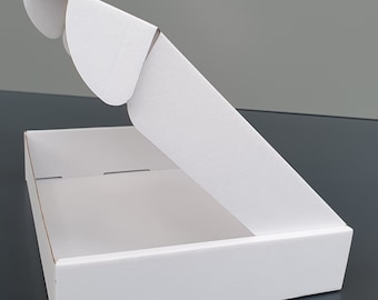 White Cardboard Postal Boxes, C5 Size (236x196x47mm)