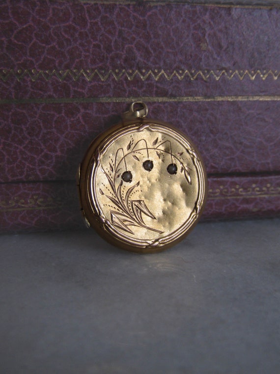 Art Nouveau Lily of the Valley Locket, Antique Fr… - image 6