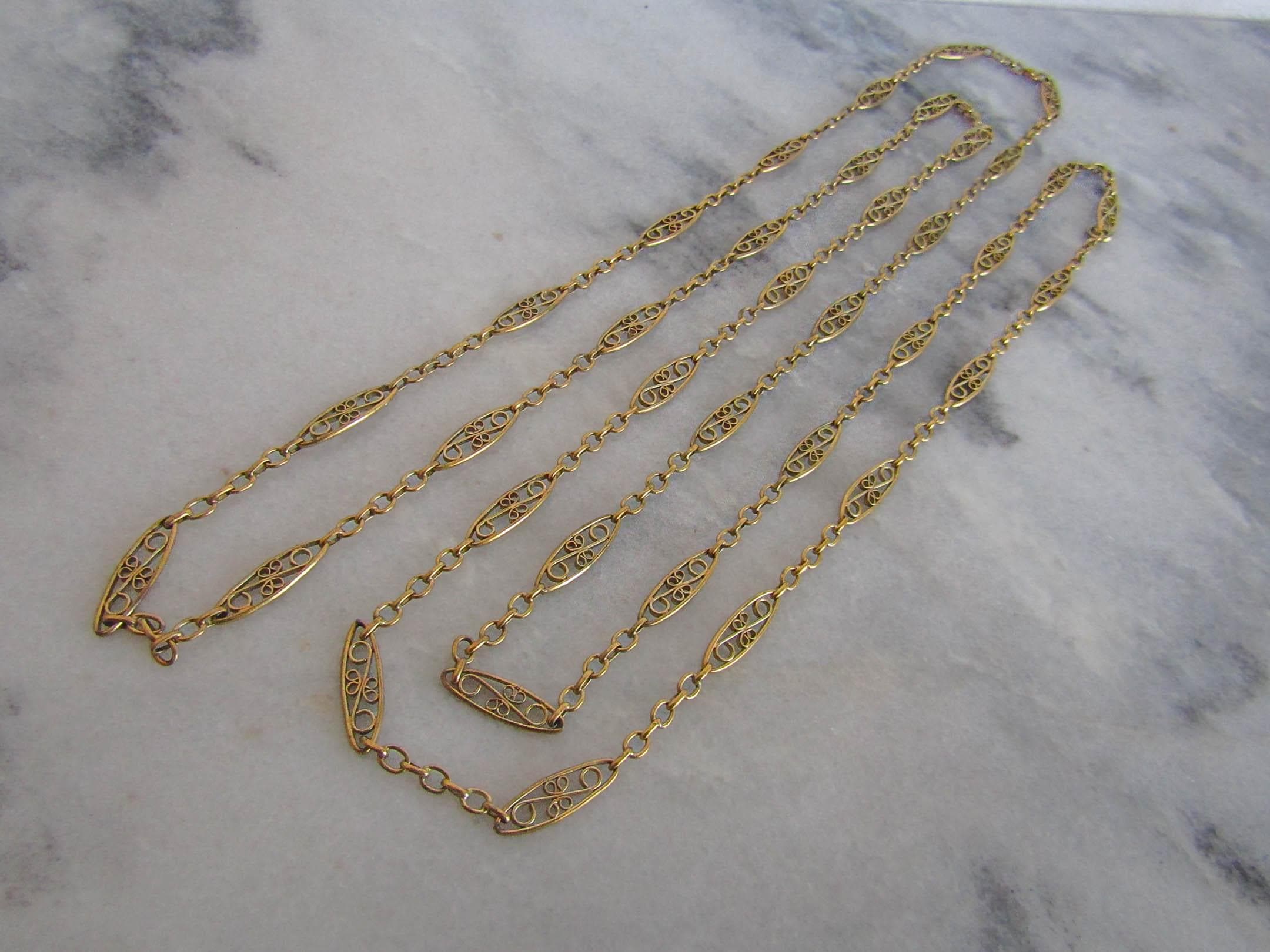 Antique Muff Chain - Etsy