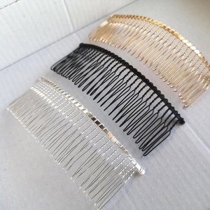 30 Tooth Metal Hair Comb,Veil Comb,Black/Gold/Silver/Metal Comb