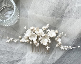 Pettine per capelli da sposa in stile vintage: accessorio per capelli da sposa con cristalli e perle - Italia