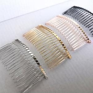 20Tooth Metal Hair Comb,Veil Comb,Black/Gold/Silver/Metal Comb