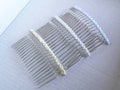 Satin Wrapped Comb,Wedding veil comb,Metal Comb,White Ivory Champagne product logo