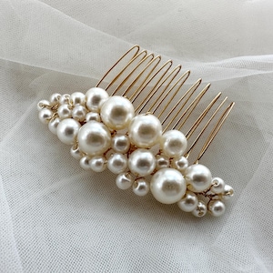 Pearl Bridal Comb,Mini Hair Comb,Pearl Hair Pin,Wedding Accessories,Bridal Hair Pins,Handmade Braided Hair Comb,Pearl Hair Pin,Gifts For Her