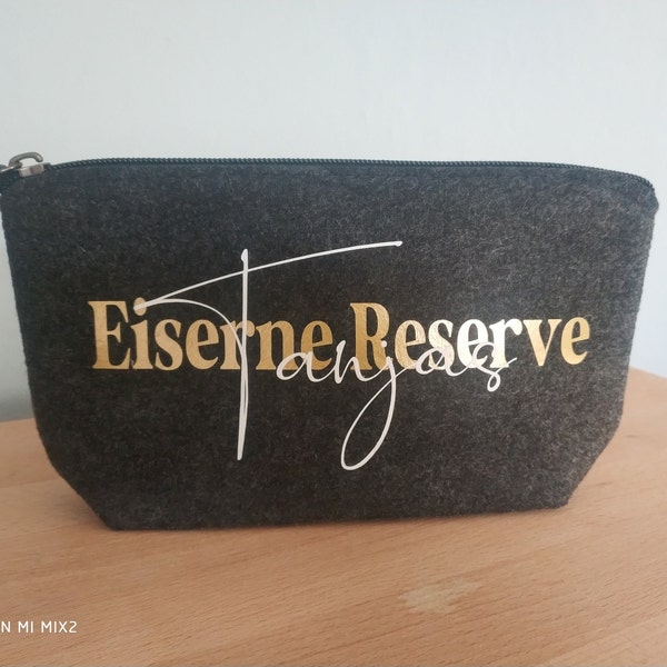 Eiserne Reserve - Filztasche - Tasche für Geldgeschenk - personalisierbar