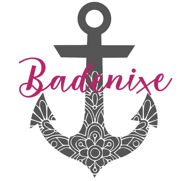 Plotterdatei maritim "Badenixe" SVG DXF