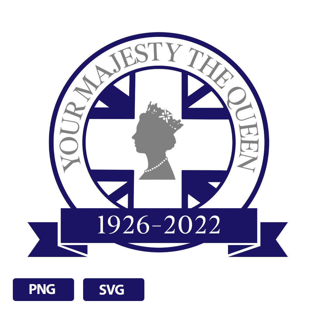 Queen Elizabeth II 19262022 United Kingdom Emblem SVG PNG / Etsy