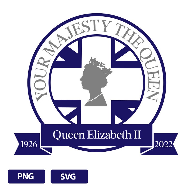 Queen Elizabeth II Emblem SVG & PNG /her Majesty the Queen Remembrance