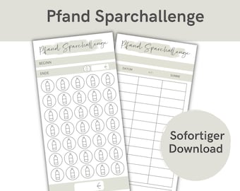 Deposit Savings Challenge Green | Saving Challenges | Fits envelopes in the A6 budget binder | Download PDF