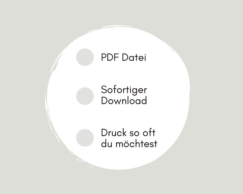 May include: A white circle with three options: PDF File, Instant Download, and Print as often as you like.