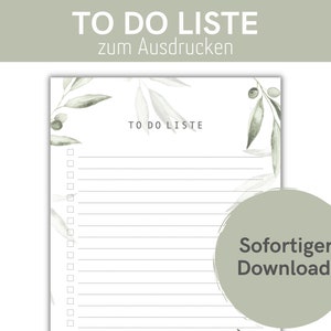 To Do Liste zum Ausdrucken o. Digital für Goodnotes I  A4 + A5 Format I  PDF Datei I Digitaler Download