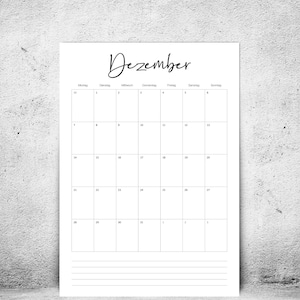 Printable calendar for 2025, 2026, 2027, and 2028 | Monthly planner | A4 format | Minimalist yearly planner to print | Download image 3