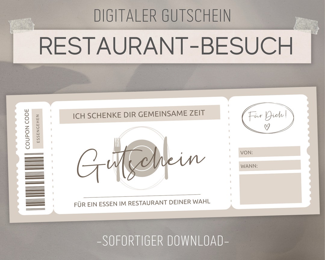 Restaurant Gutschein Vorlage editierbar Ausdrucken Gutscheinvorlage zum