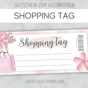 Vale de compra | Tiempo en lugar de cosas | Plantilla de voucher para imprimir | Mapa de compras| Personalizable | Regalo único| Descargar
