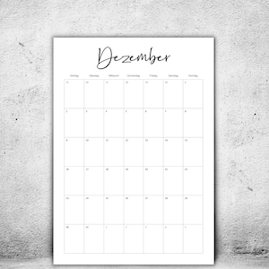 Druckbarer Kalender 2024 Monatsplaner 2024 A5 Format Minimalistischer Jahresplaner zum Ausdrucken Download Digitale PDF Datei Bild 4