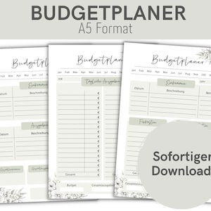 Budget planner Mediterranean | Budget planning | Financial planning | Annual planner | Household book | Digital PDF download | A5 format