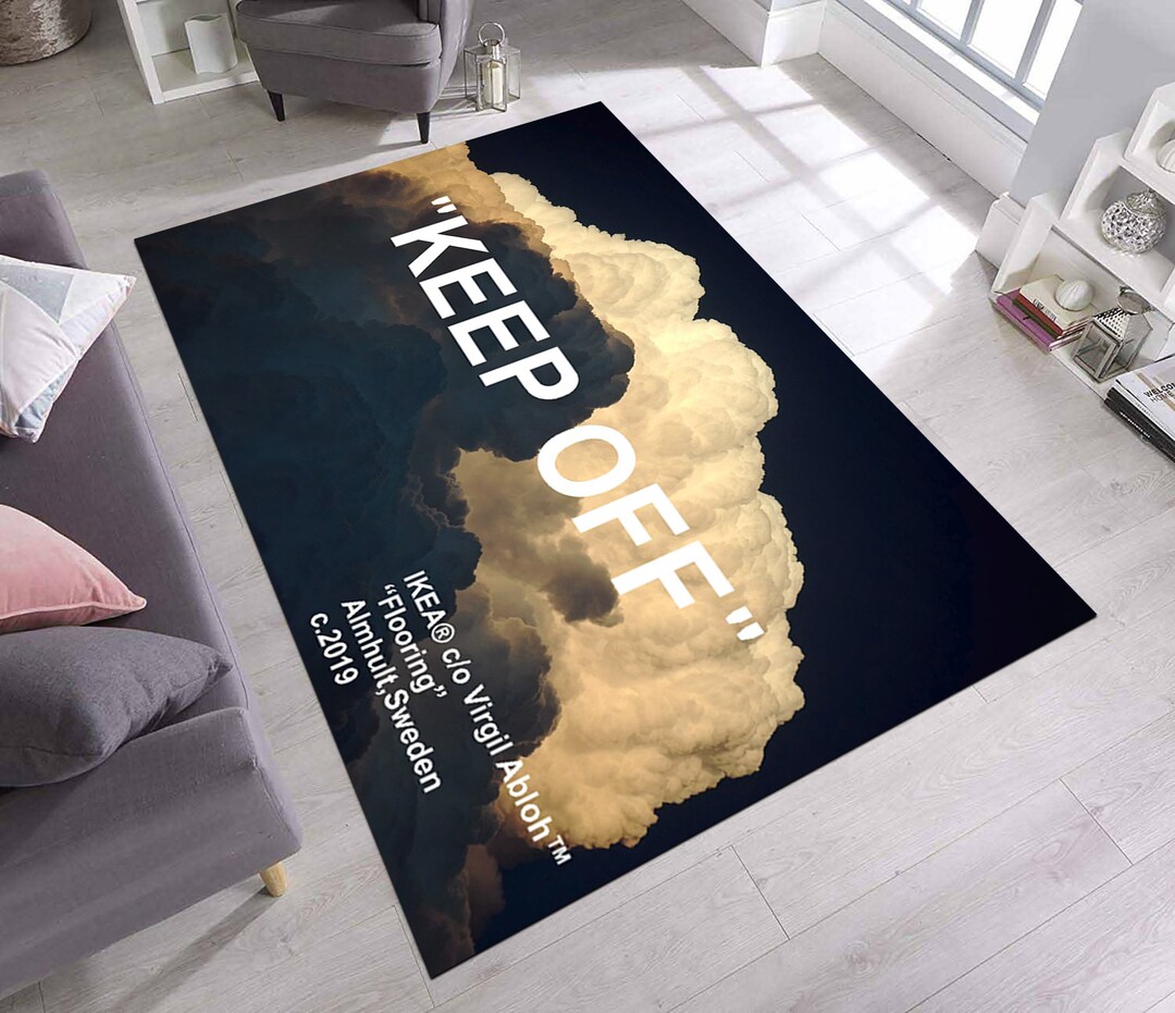 Keep off Rug,cloudy Decor,personalized Gift,keep off Pattern Rug,keep