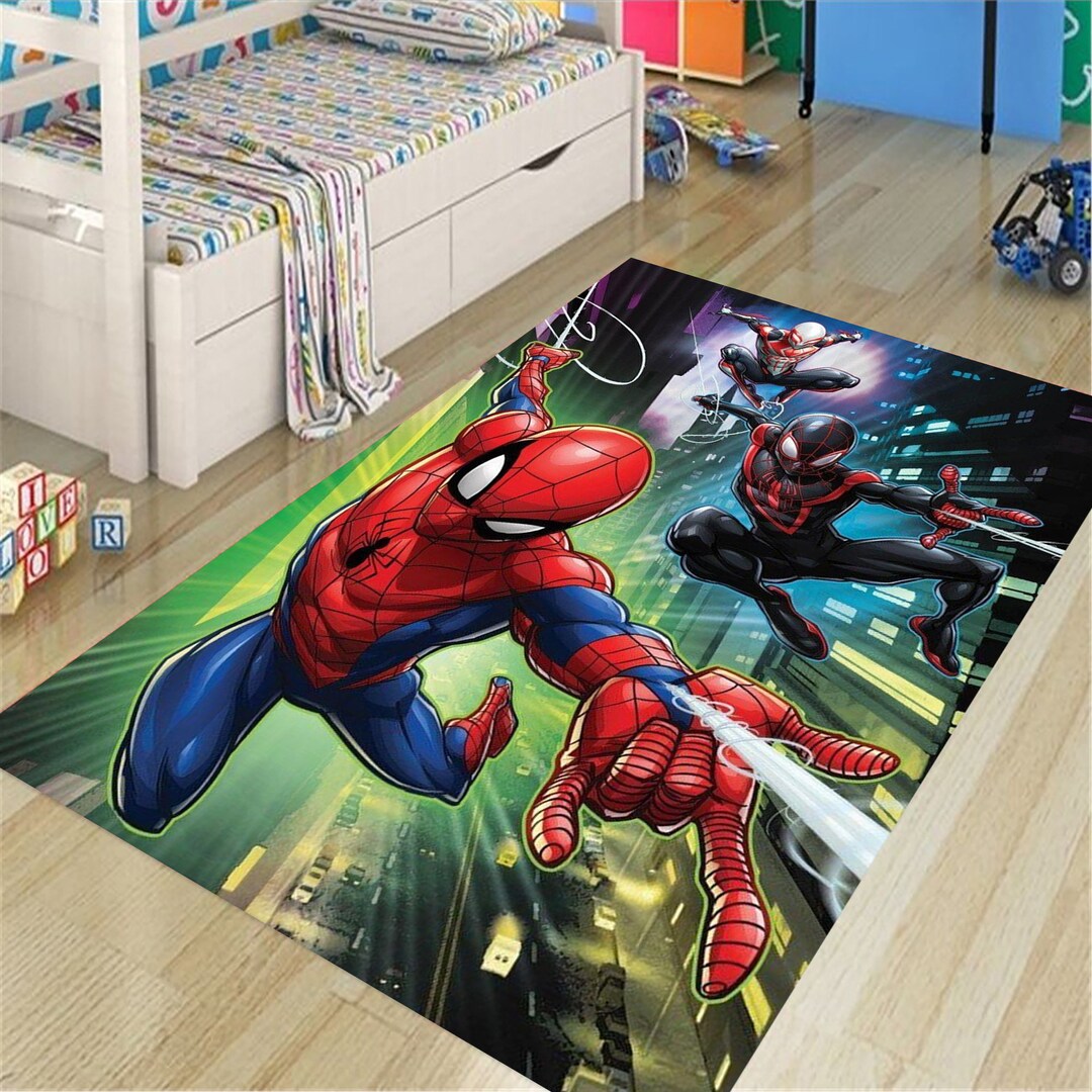 Spiderman Rugspider Web Rugfantastic Rugsuper Hero - Etsy