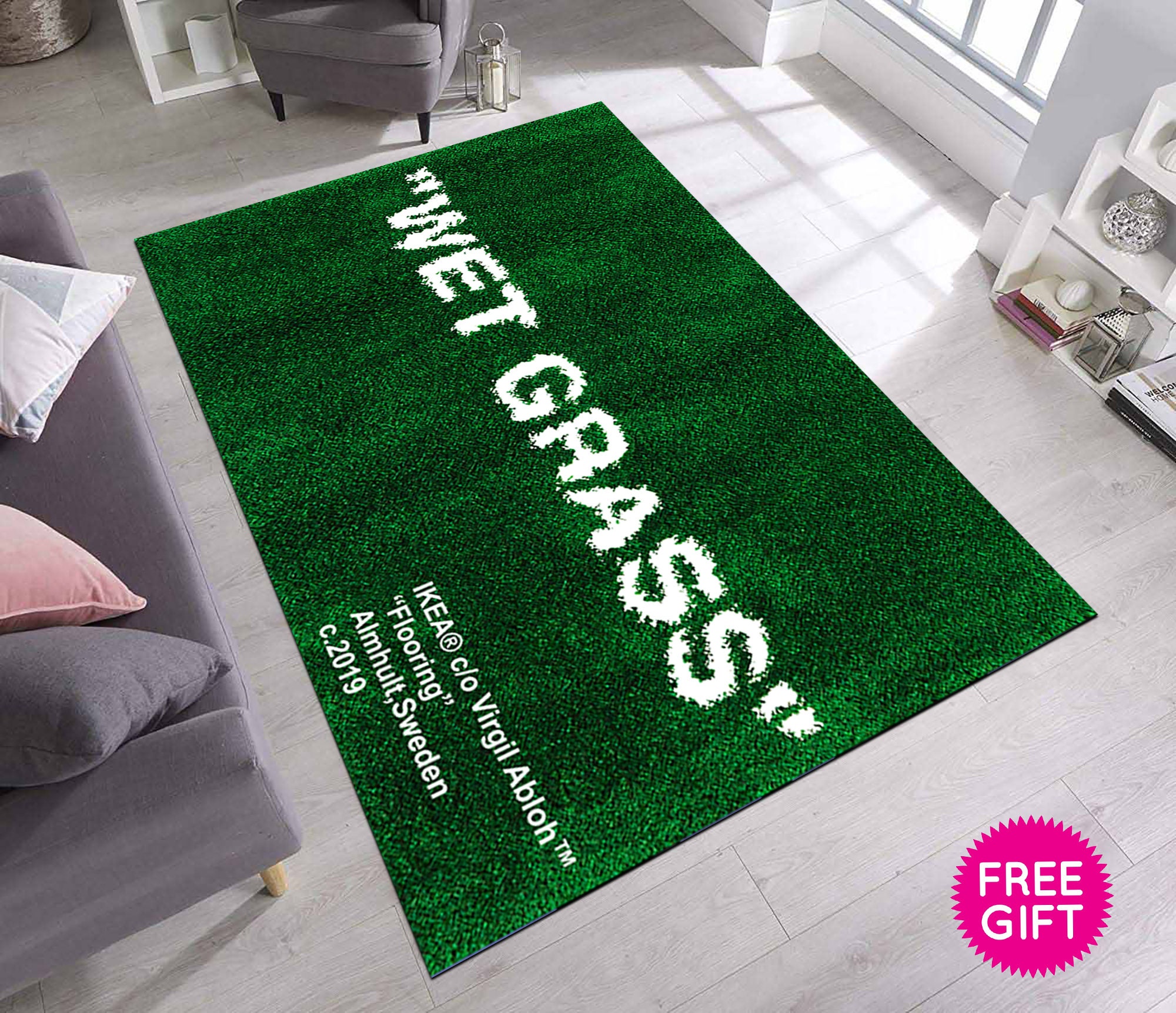 Virgil Abloh & Ikea Marked, rug, Wet Grass, Designed in 2019