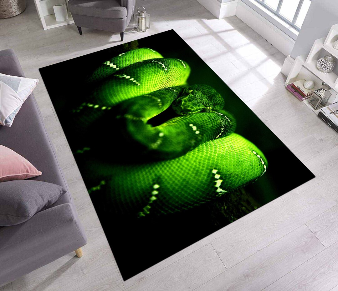 Neon Snake Designsnake Rugvortex Rugpersonalized Rugcustom - Etsy